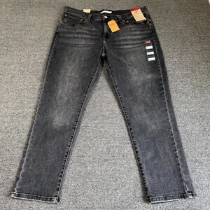 Levi’s Boyfriend Jeans Women's 33x27 Black Denim Mid Rise Tapered Leg NEW NWT
